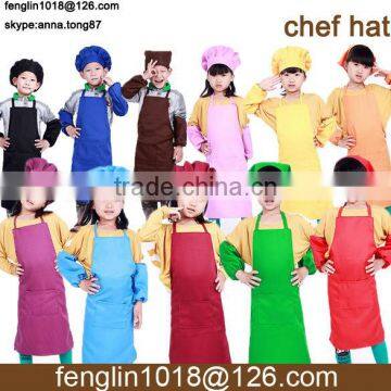 Colorful Cotton Canvas Kids Chef Hat and Apron Set