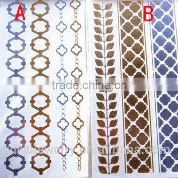 T002-007 Metallic Gold Removal Wholesaler Temporary Bracelet Men Tattoo Cream
