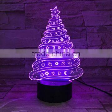 UCHOME 3d Illusion Lamp Christmas Tree Hot Selling Lamp photo-3