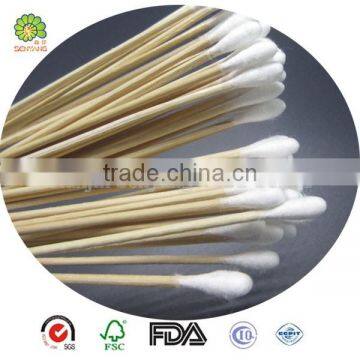 disposable medical wooden stick cotton swabs