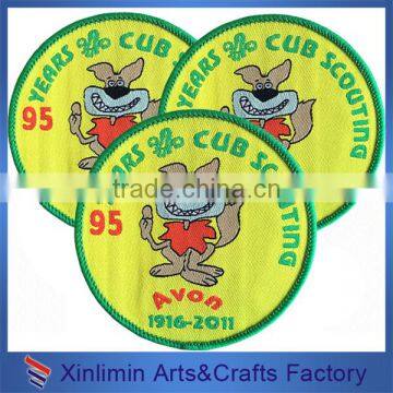 High quality custom woven patch, clothing patches designer