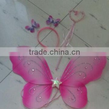 Pink Fairy Butterfly Party Wing Cheap Set with Wand Headband