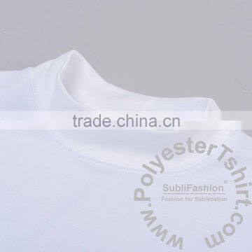 Personalized High Neck Tee With Short Sleeves Round Collar White T-Shirt Crew Neck Top Tees Sublimation Print photo-2