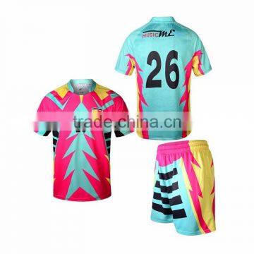 2017 Sublimation Printing Cheap Soccer Jersey Short Sleeve with Custom Brand