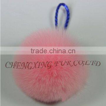 CX-P-23A Genuine Fox Fur Pendant Fur Ball Key Chain Key Ring~ MIXED COLOUR photo-2