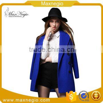 Maxnegio Europe Style Lady New Fashion Elegant Woolen Coat Women Fashion Thick Coat