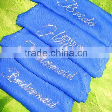 Wholesale Wedding Party Rhinestone Bride Designs Tank Top Cotton Slim Tank Top Wholesaler photo-2