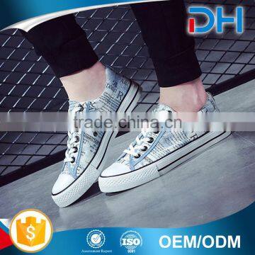 English Printing Men's Casual Canvas Shoes in Good Price photo-2