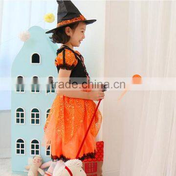 MGOO 2015 Popular Kids Halloween Costumes For Girl Pumpkin Dress For Kids Prom Party Dress TT001 photo-2