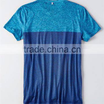 MGOO Sport Wear Dri Fit T Shirts Wholesale Polyester Spandex Color Block T-shirts For Men photo-5