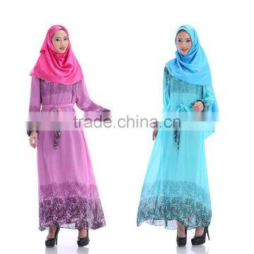 Hot Sales Indonesia, Malaysia Women Long Sleeve Muslim Evening Dress photo-3