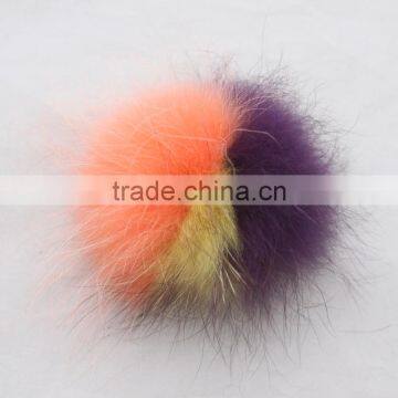 Myfur Genuine Luxury Multi Color Raccoon Fur Pom Poms For Hat and Bag Accessory
