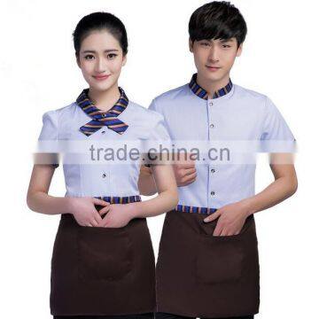 Wholesale Elegant Cheap Own Brand Embroidery Logo Breathable Hotel Reception Uniform photo-5