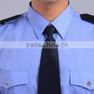 Good Quality Cheap Blue Hotel Guard Design Security Uniforms Wholesale Made in China photo-3