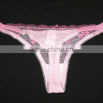 Cute & Sexy Pink Panties 2016 New Design Sexy Lace Cheeky Girl's Lingerie photo-4
