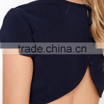 Conversation Piece Navy Blue Backless Maxi Dress photo-4