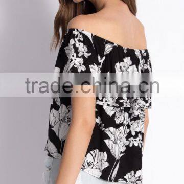 2015 Off the Shoulder Floral Print Women Tank Top,wholesale Women Sweet Sheer Tank Tops photo-4