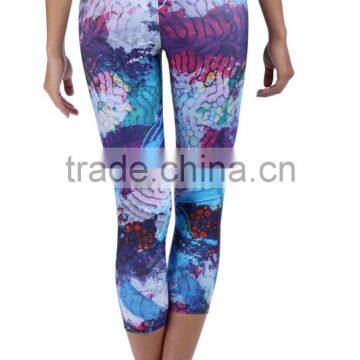 Sexy Capri Tights Cheap Colorful Leggings Women Flowery Leggings photo-5