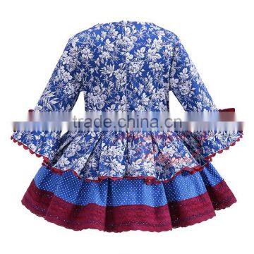 Spanish Flower Girl Dress Baby Cotton Frock Design for 3 Years Old Girl Wear photo-2