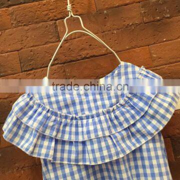 Wholesale Summer Cotton Printing Sleeveless Girls Baby Swing Top Set photo-6