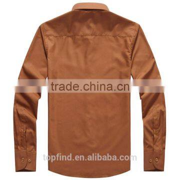 China Supplier Oem Classic Solid Color Mens Dress Shirt European Collar European Size photo-3