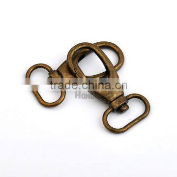 20mm 0.75inch Antique Brass Bronze Alloy Swivel Clasps Snap Key Hooks DIY Key Chain Ring Clip Buckle HK-021 photo-4