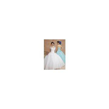 High quality custom made ball gown appliqued beaded bridal wedding dress