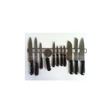 Storage knife magnetic strip for wall