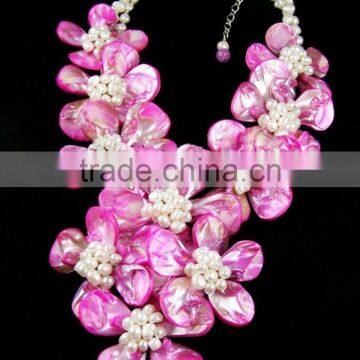 A-4242 Amazing Handmade Shell Flower Jewelry For Women