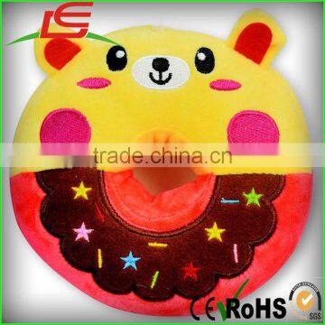 Donut Bear Round Yellow Soft Plush Toy Stuffed Animal Pillow