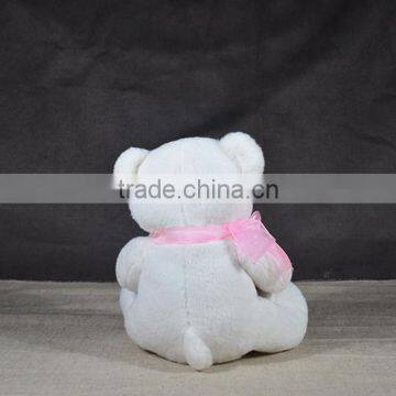 Custom Good Quality Valentine's Day Bear Plush White Teddy Bear With Red Heart Toy photo-5