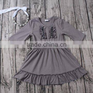 2017 Baby Girls Ruffles Boutique Long Sleeve Fall Dress