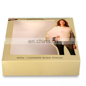 Custom Logo design glossy folding paper box for women garment