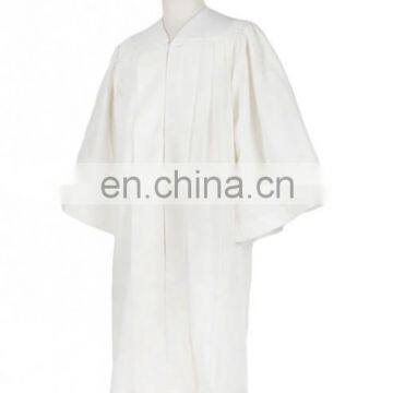 Senior Fluted Trinity Choir Robes with Open Sleeve - White