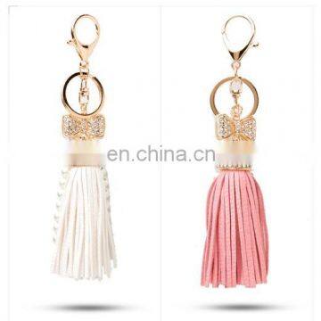 Low Price Woman Hangbag Charms Keychainmulti Color PU Leather Keychain Tassel Key Chain photo-4