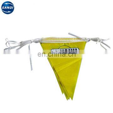 Promotional full color printed plastic PVC hanging string flag