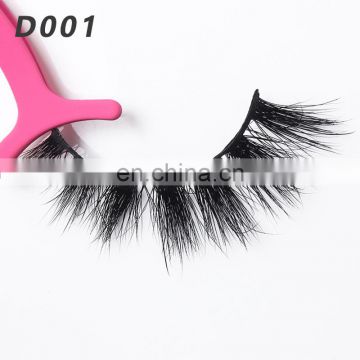 D001 Wholesale 100% Real Mink Fur Wispy False Eyelashes 3D Siberian Mink Strip Eyelashes