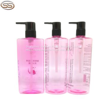 500ml Decorative Plastic PET Shampoo Pump Bottle and Hair Conditioner Bottle