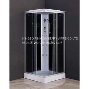 complete shower cabin/sliding door/sector shape E1251