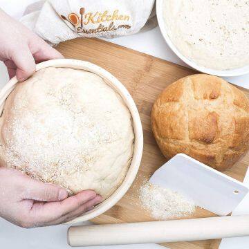 Pure Handmade Rattan Banneton Bread Proofing Fermentation Basket With Cloth Cover photo-3