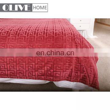 Custom Gravity Red Cotton Fleece Sensory Anxiety Blankets Cheap Adults/kids Duvet Cover Weighted Blanket With Glass Bead photo-6