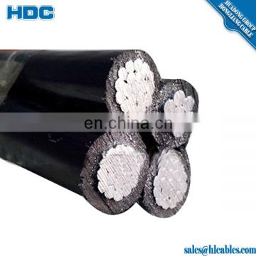 4X70MM/35MM/25MM 1KV XLPE/PVC insulated Aluminum Aerial Bundle Cable