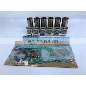 6BG1T Repair Overhaul Kit With Head Gasket Set Piston Rings Liner Kit For Isuzu