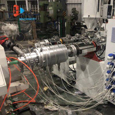 Three Layers PPR Pipe Making Machine PPR PE PVC Pipes Extrusion Line photo-4