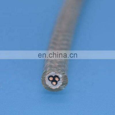 3 core shielding transparent pvc cable