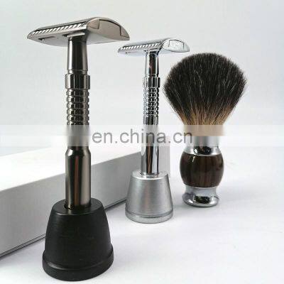 Safe Quality Deluxe Mens Twin Blade Reusable Metal Safety Razor photo-4