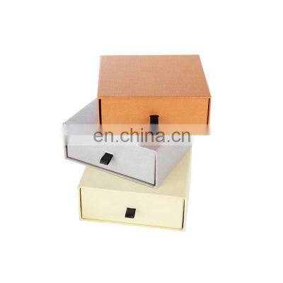 Satin Ribbon Matte Gift Boxes Packaging Drawer Cardboard Border Box Customer Logo Hot Stamping Luxury Design photo-2