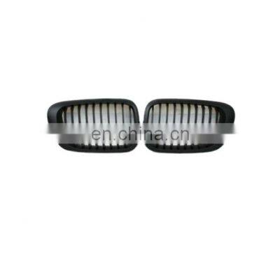 For Bmw E46 1999-2005 Matt Black Grille Front Bumper Upper Grille front grill guard