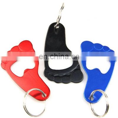 Best Selling Metal Foot Shape Bottle Opener Keychain Bottle Opener