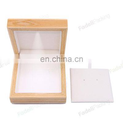 Factory Wholesale Hot Selling Wooden Jewellery Box Custom Logo Pendant Earring Box